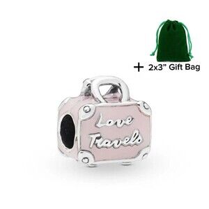 Travel Suitcase Charm | 925 Silver | Brand New
